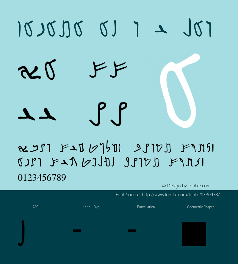 Nabataean Regular Version 1.00 December 17, 2006, initial release Font Sample