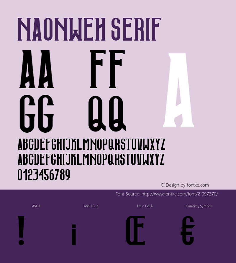 Naonweh-Serif Version 1.000 Font Sample