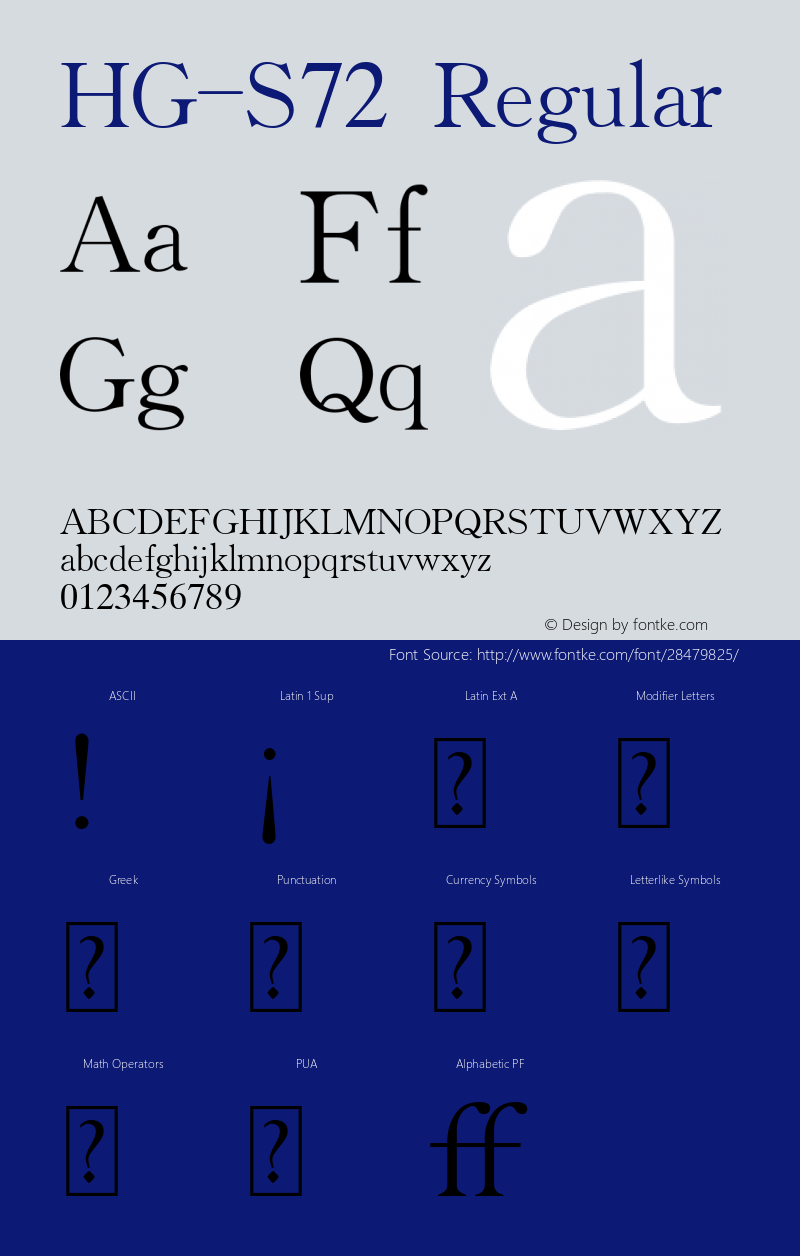 HG-S72 Version 1.20;January 18, 2019;FontCreator 11.5.0.2422 32-bit Font Sample