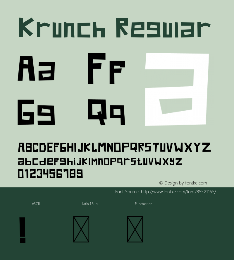 KrunchRegular FontLab7 Font Sample