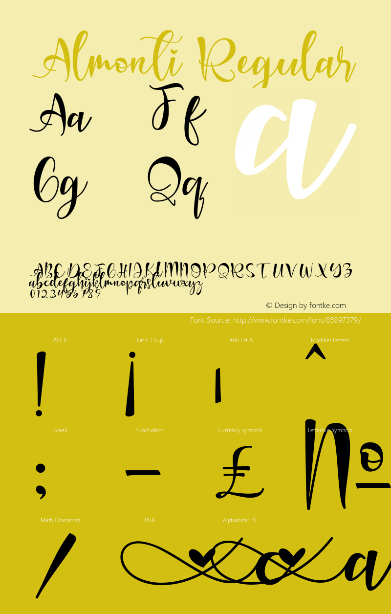 Almonti Version 1.00;November 20, 2020;FontCreator 11.5.0.2427 32-bit Font Sample