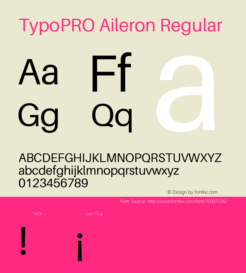 TypoPRO Aileron Regular Version 1.000;PS 001.000;hotconv 1.0.70;makeotf.lib2.5.58329 Font Sample