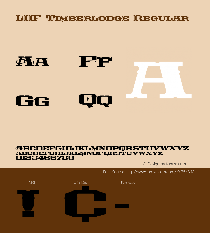 LHF Timberlodge Regular (1)  www.letterheadfonts.com Font Sample