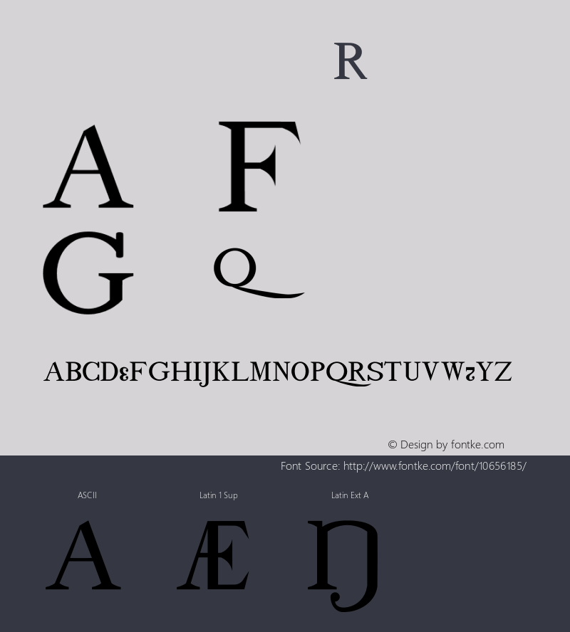 drmdoztcbx8 Regular Version 001.001 Font Sample