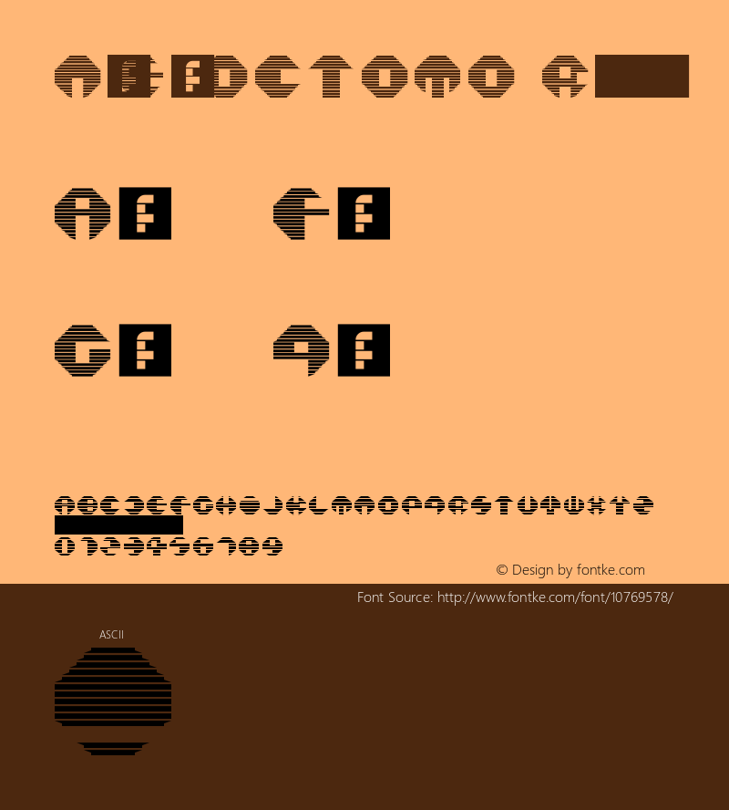 N.E. OCTOMO Regular Version 1.0 Font Sample