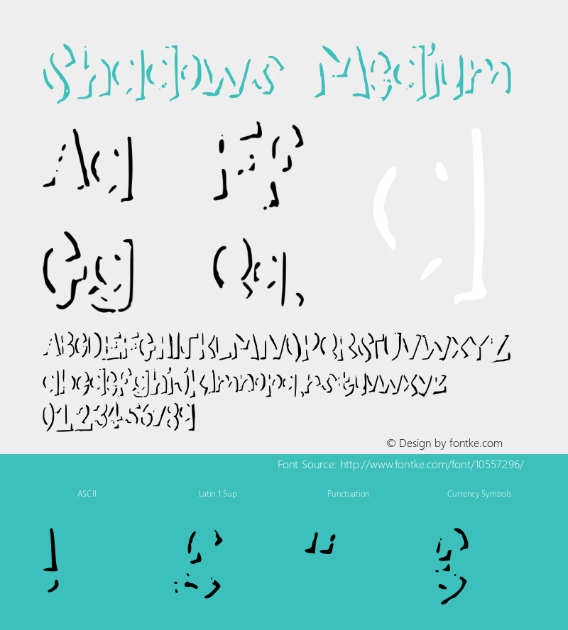 Shadows Medium Version 001.000 Font Sample