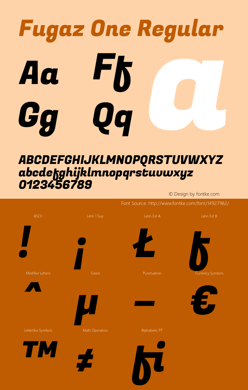 Fugaz One Regular Version 1.002 Font Sample