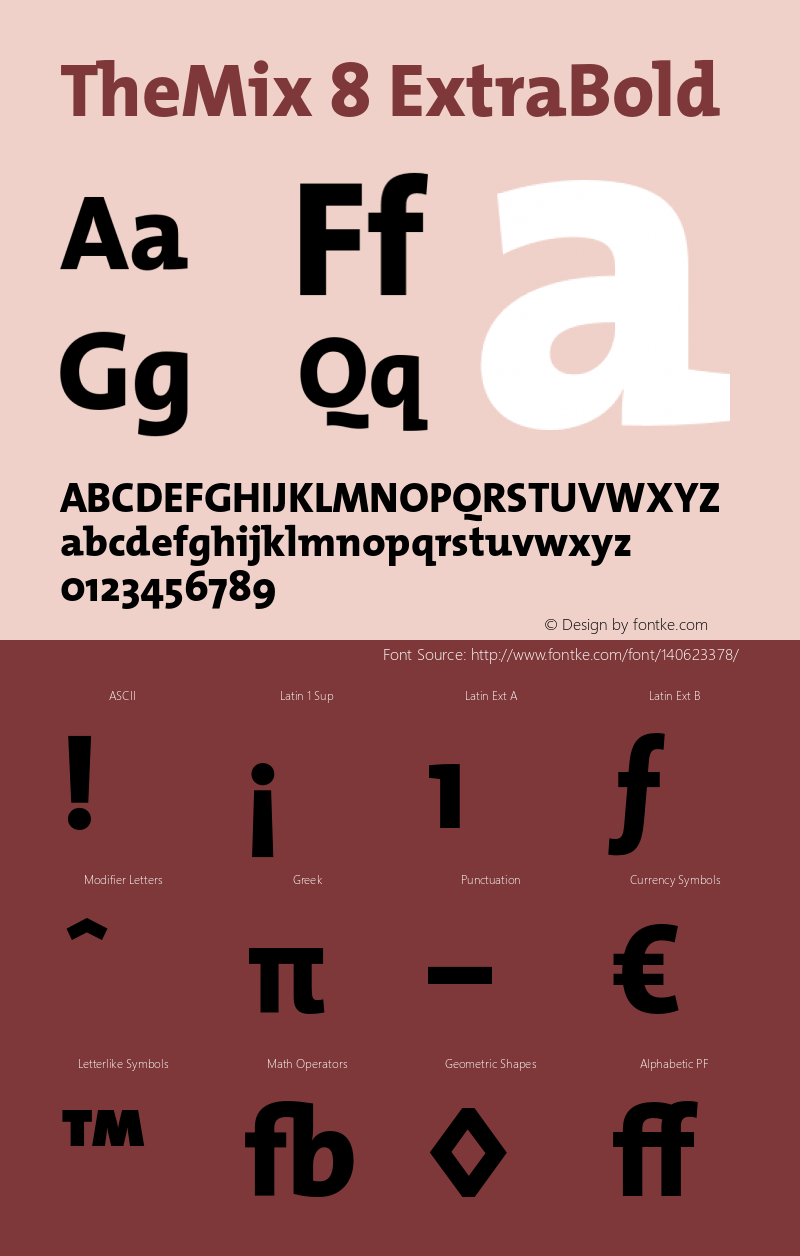 TheMix-8ExtraBold 1.0 Font Sample