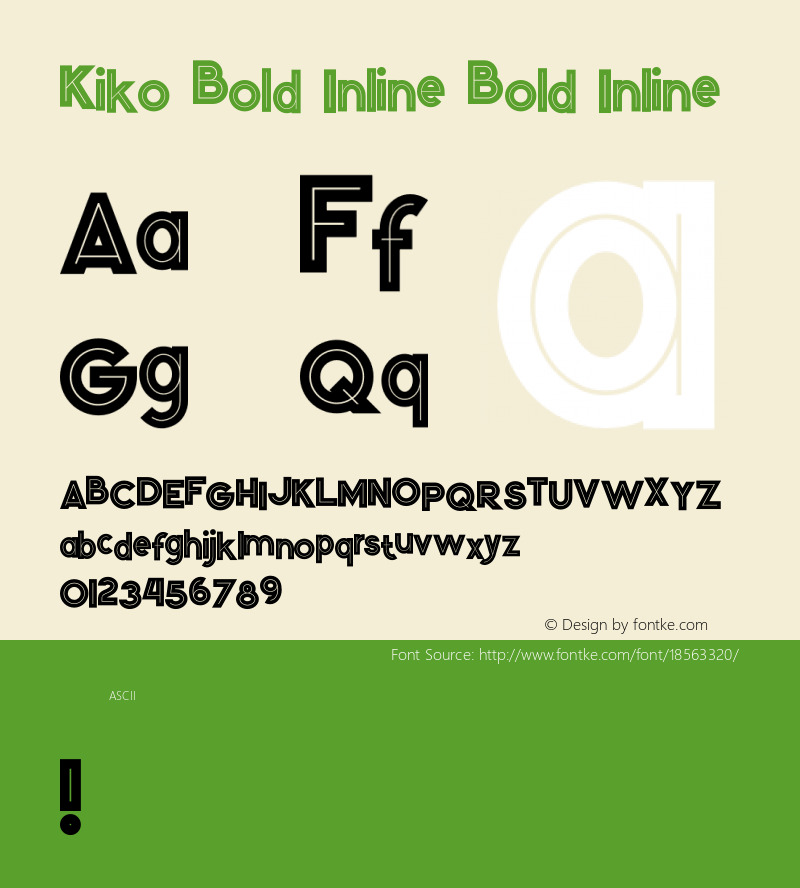 Kiko Bold Inline Bold Inline Version 1.000 Font Sample