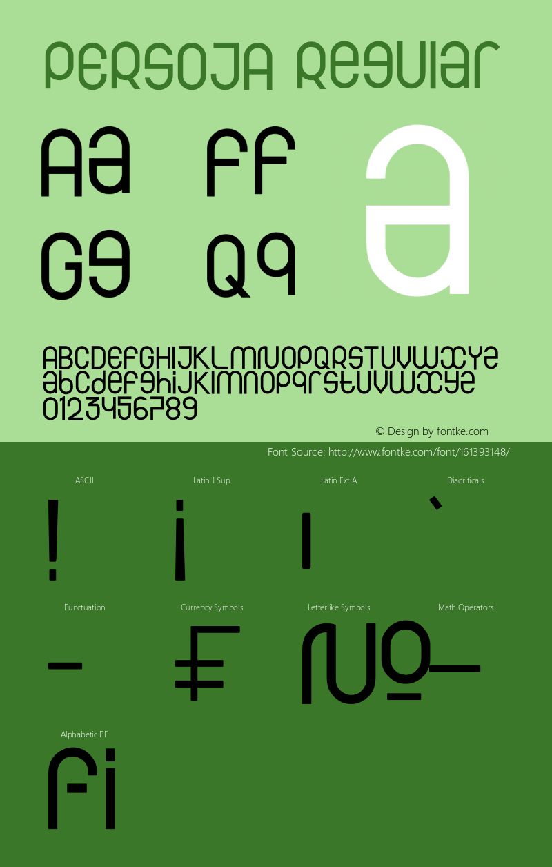 PERSOJA Version 1.00;May 28, 2021;FontCreator 13.0.0.2683 32-bit Font Sample