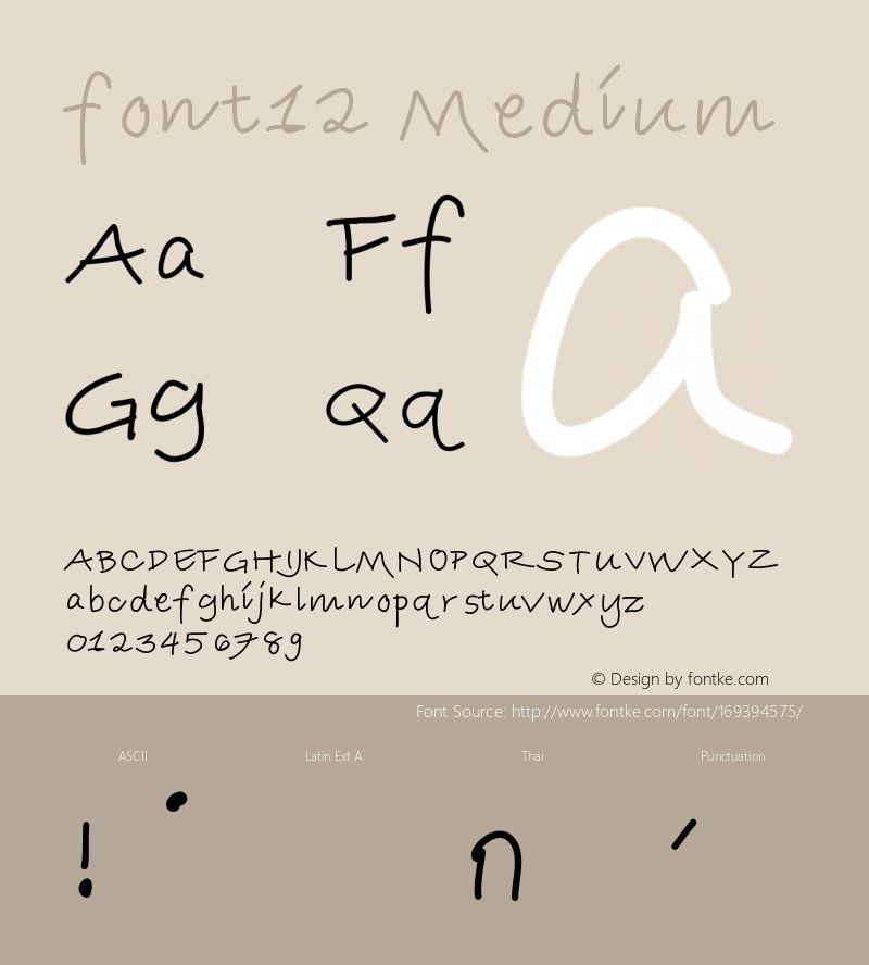 font12 Version 001.000图片样张