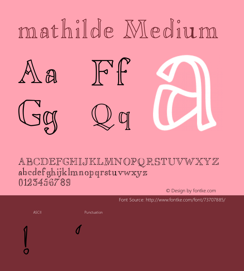 mathilde Version 001.000 Font Sample
