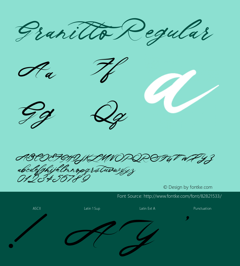 Granitto Version 1.003;Fontself Maker 3.5.4 Font Sample