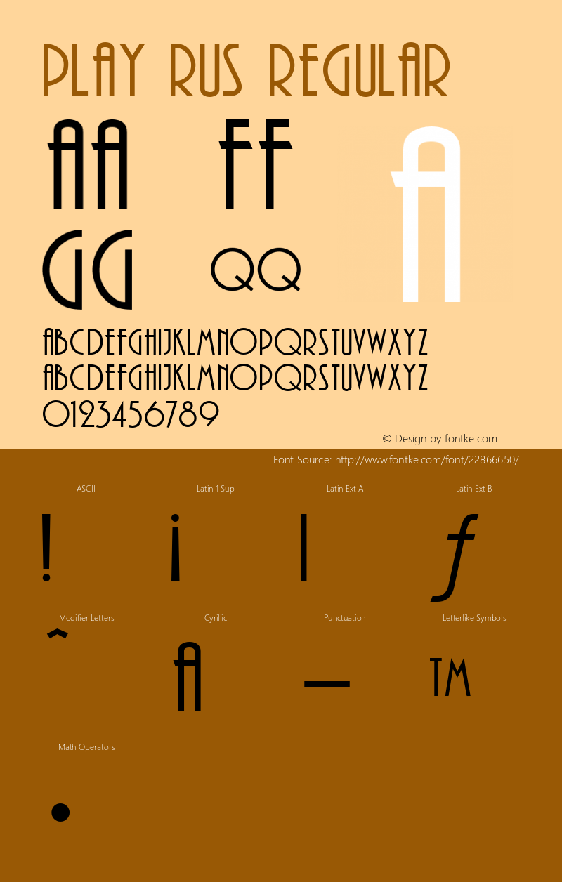 Play Rus v1.1 Font Sample