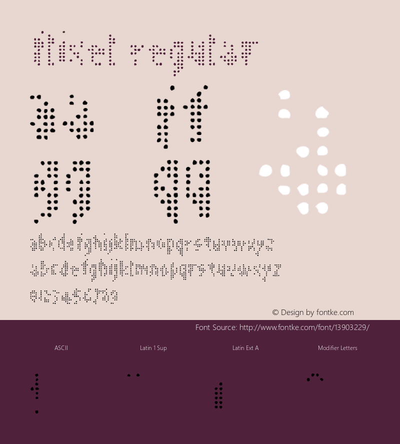 Flixel Regular 001.001 Font Sample