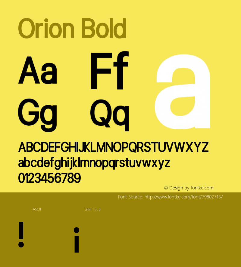 Orion Bold Version 1.000;PS 001.000;hotconv 1.0.88;makeotf.lib2.5.64775 Font Sample