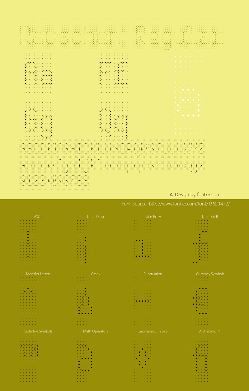 Rauschen Regular Version 1.000;PS 001.001;hotconv 1.0.38 Font Sample