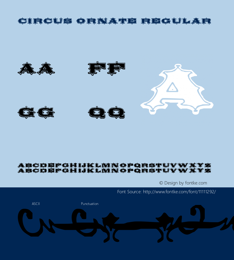 Circus Ornate Regular Version 001.001 Font Sample