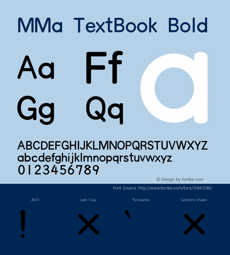 MMa TextBook Bold Version 3.100;PS 001.000;hotconv 1.0.38;makeotf.lib1.6.5960 Font Sample
