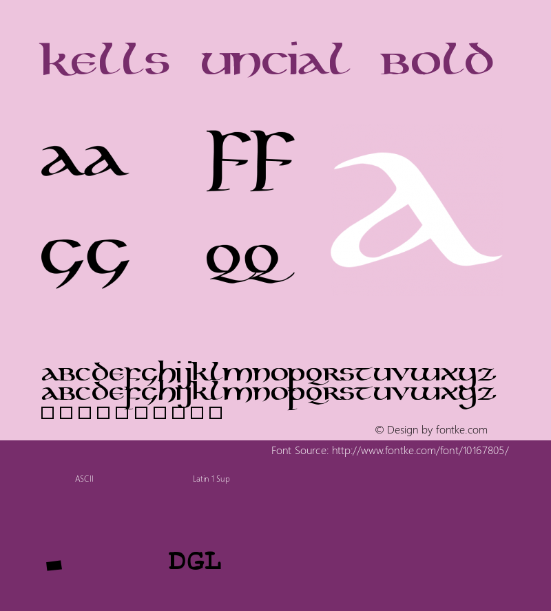 Kells Uncial Bold 1.02 Font Sample