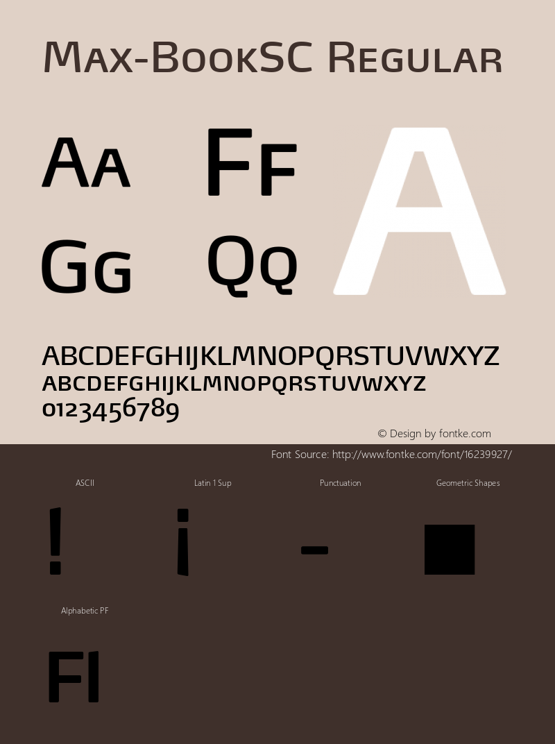 Max-BookSC Regular 4.460 Font Sample