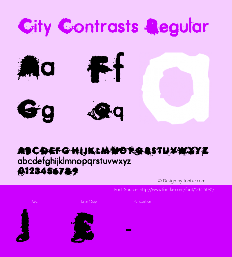 City Contrasts Regular .ttf Font Sample