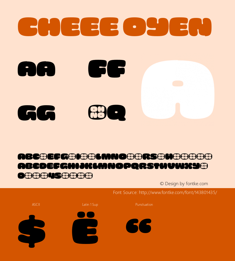 ZWDLBB+Cheee-Oyen Version 1.3 Font Sample