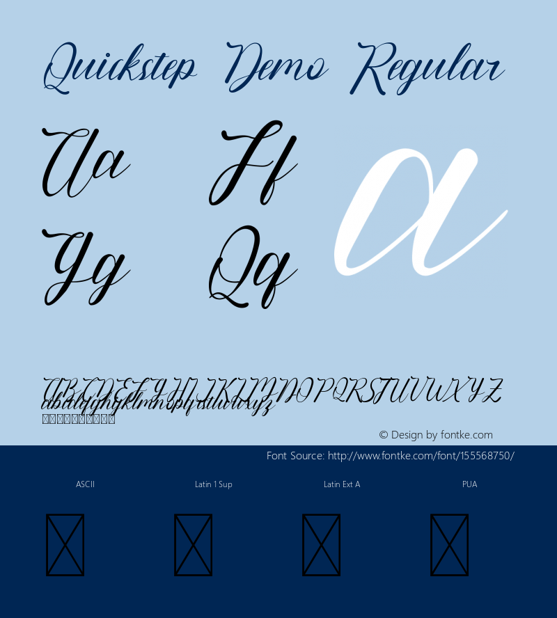 Quickstep Demo Version 1.001;Fontself Maker 3.5.4 Font Sample