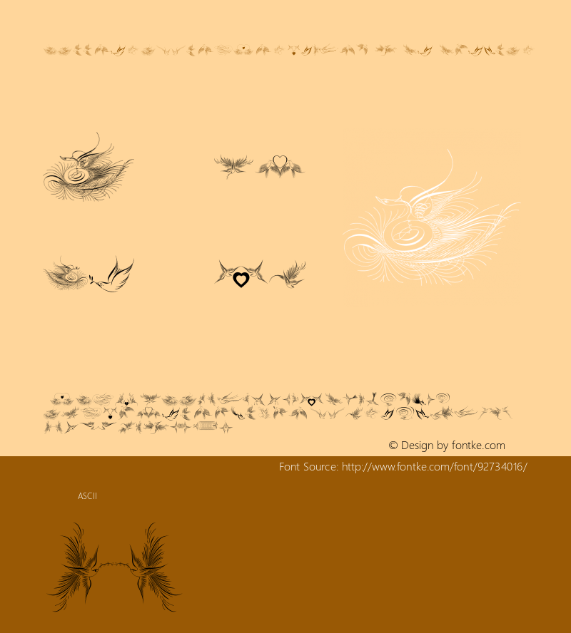 CalligraphicBirds Two W95 Rg Version 1.00 Font Sample