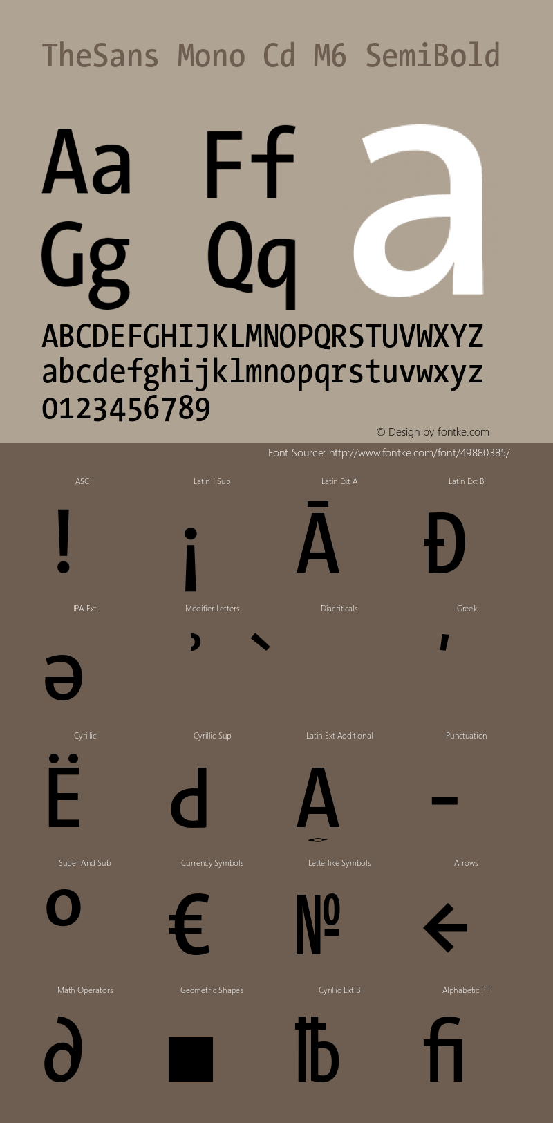 TheSansMono-CdM6SemiBold 3.006 Font Sample