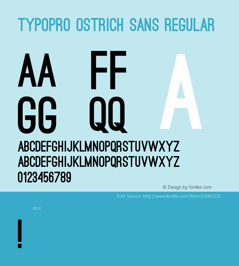 TypoPRO Ostrich Sans Regular Version 1.001;PS 001.001;hotconv 1.0.70;makeotf.lib2.5.58329 Font Sample