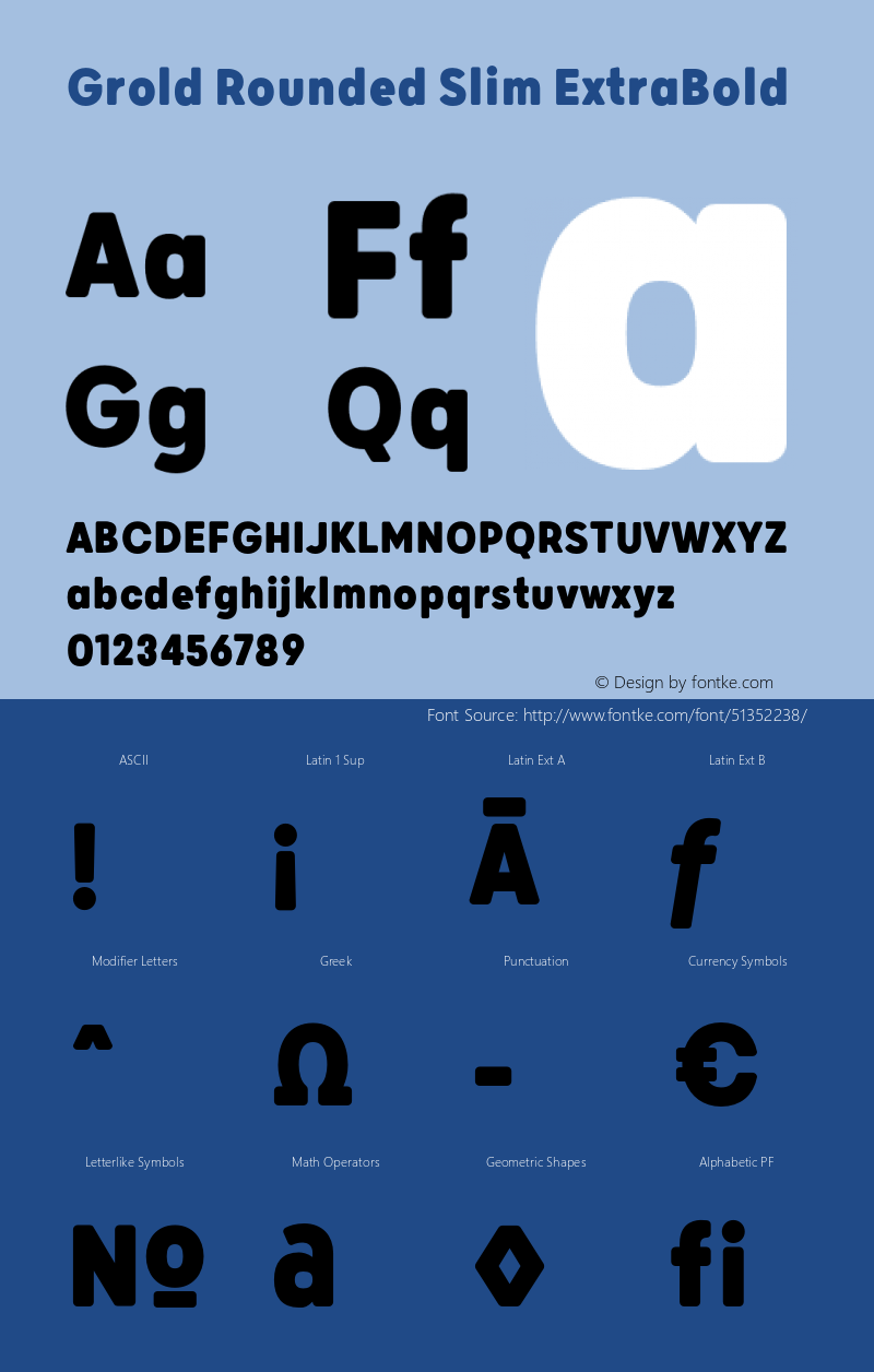 GroldRoundedSlim-ExtraBold Version 1.000 Font Sample