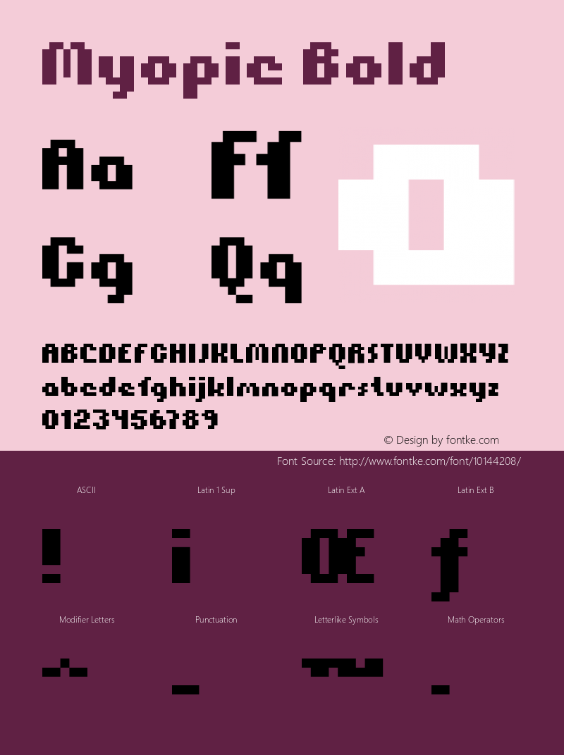 Myopic Bold Version 001.000 Font Sample