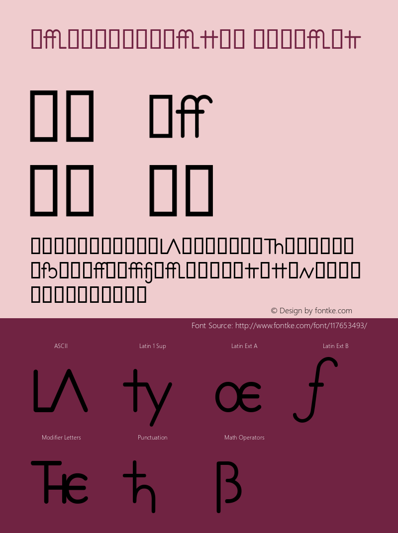 PlaneSansAltBk W90 Regular Version 4.10 Font Sample