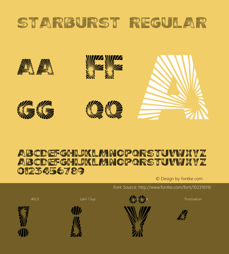 Starburst Regular 1.25 Font Sample