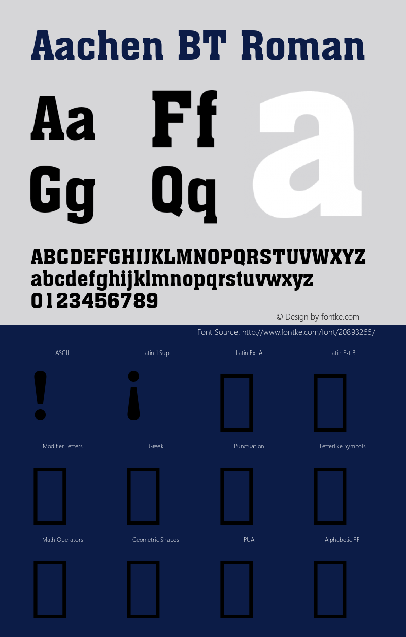 Aachen BT spoyal2tt v1.25 Font Sample