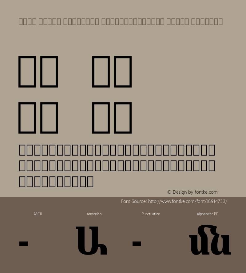 Noto Serif Armenian ExtraCondensed Black Regular Version 1.901 Font Sample