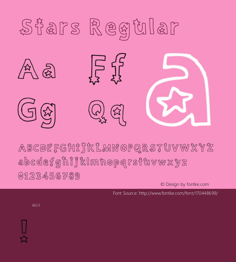 Stars Regular Version 001.001图片样张