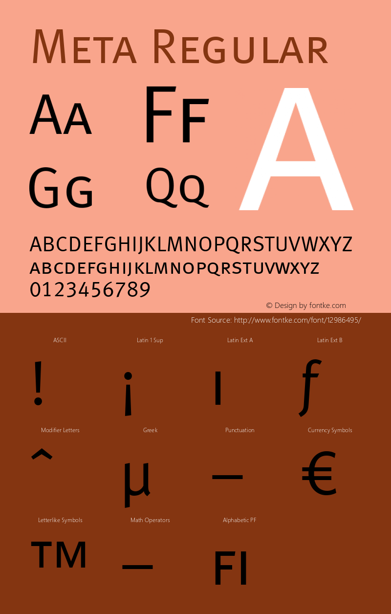 Meta Regular 004.301 Font Sample