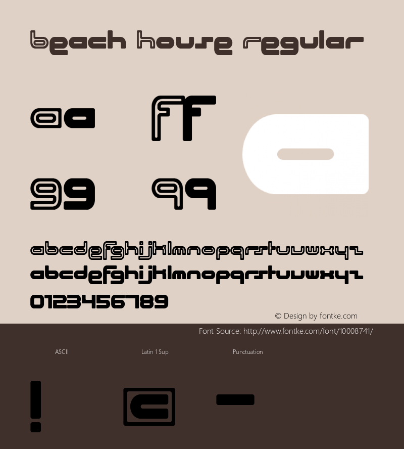 Beach House Regular Fontmaker 2.0 (22.02.99) Font Sample