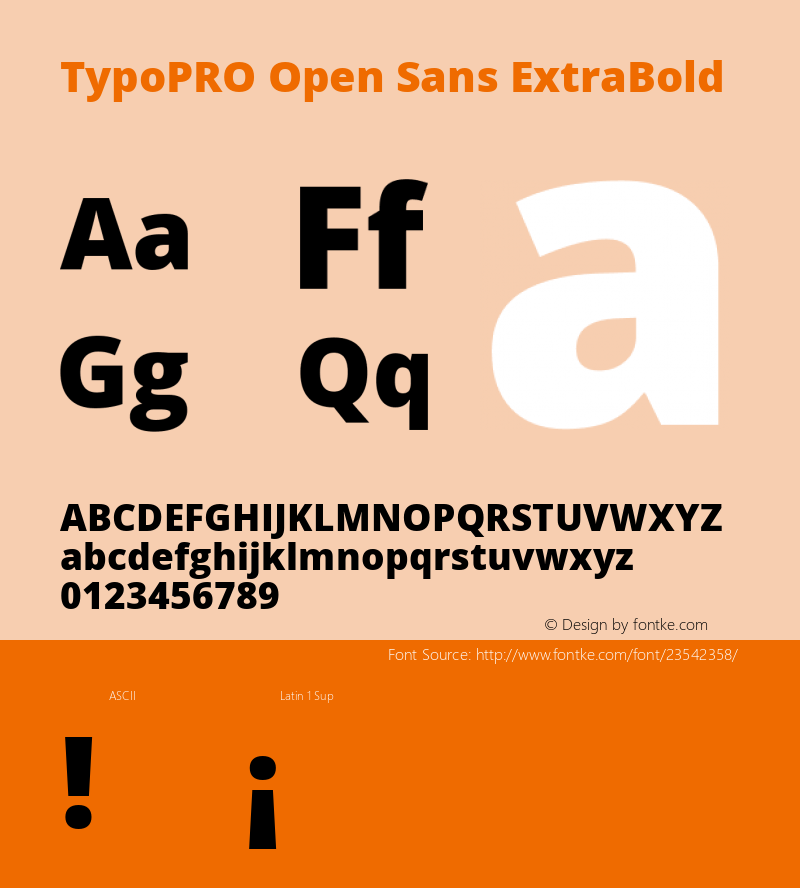 TypoPRO Open Sans ExtraBold Version 1.10 Font Sample