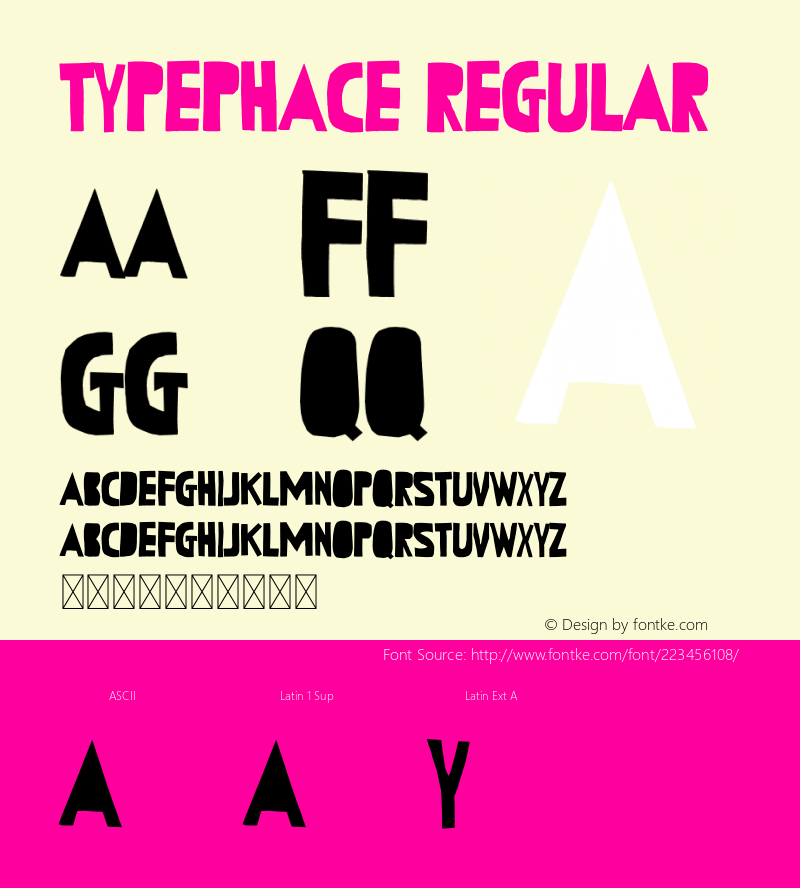 Typephace Version 1.001;Fontself Maker 3.5.4图片样张