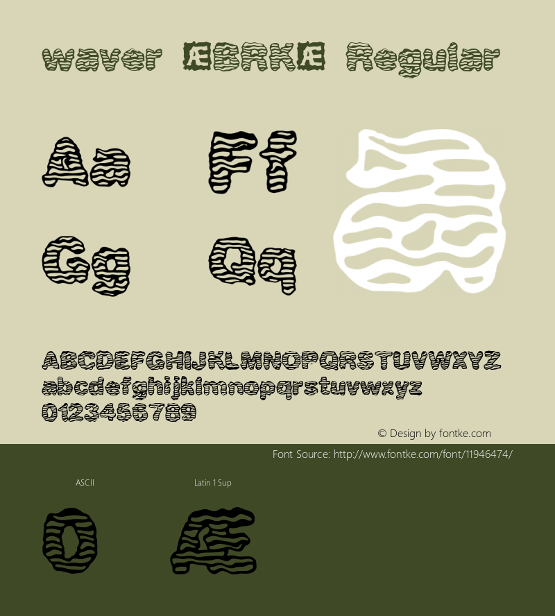 waver (BRK) Regular 1.0 Font Sample