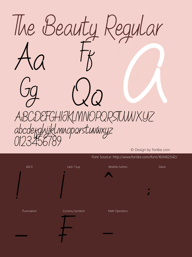 The Beauty Version 1.00;January 4, 2021;FontCreator 11.5.0.2422 64-bit Font Sample