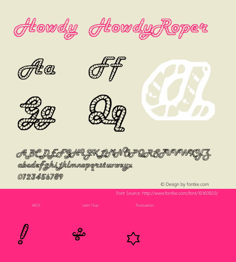 Howdy HowdyRoper 002.000 Font Sample