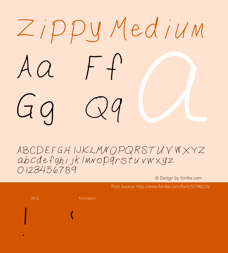 Zippy Medium Version 001.000 Font Sample