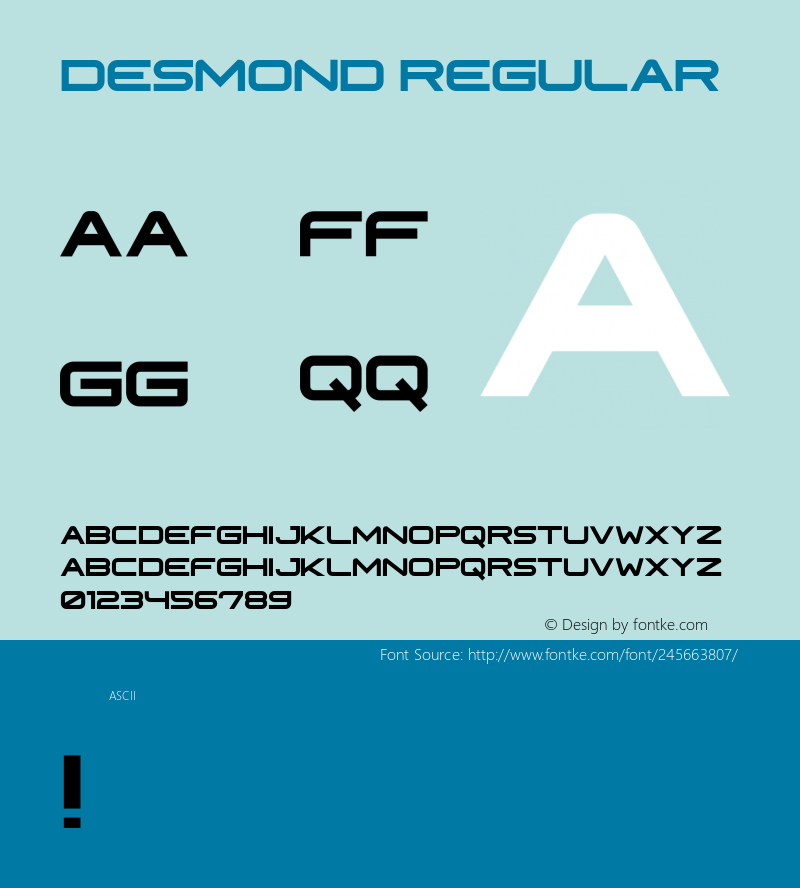 Desmond-Regular Version 1.000图片样张