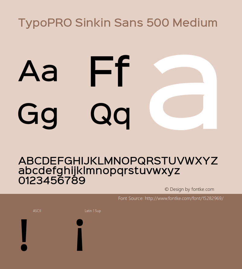 TypoPRO Sinkin Sans 500 Medium Sinkin Sans (version 1.0)  by Keith Bates   •   © 2014   www.k-type.com Font Sample