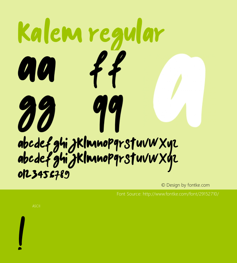 kalem-Regular Version 1.000 Font Sample