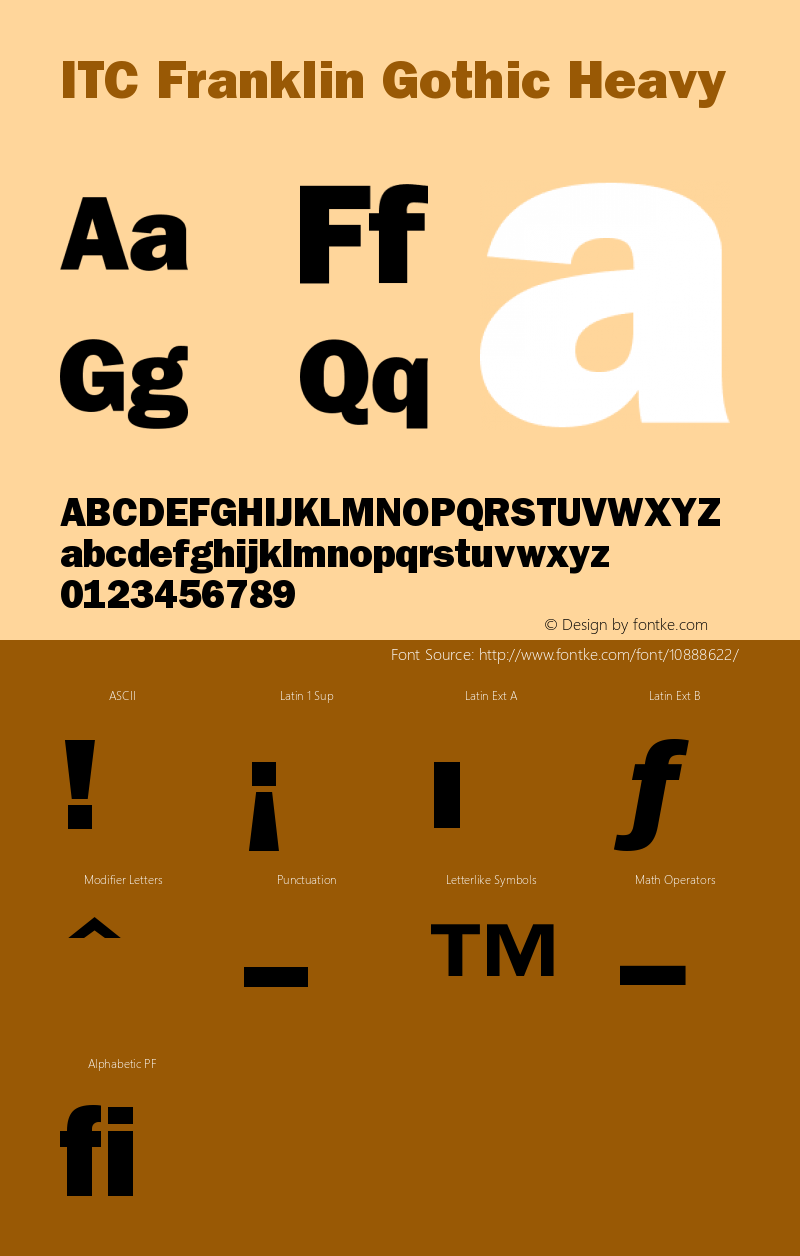 ITC Franklin Gothic Heavy Version 001.002 Font Sample